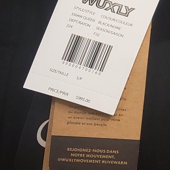 Brand new Black Wuxly winter jacket size small - Picture 2 of 2